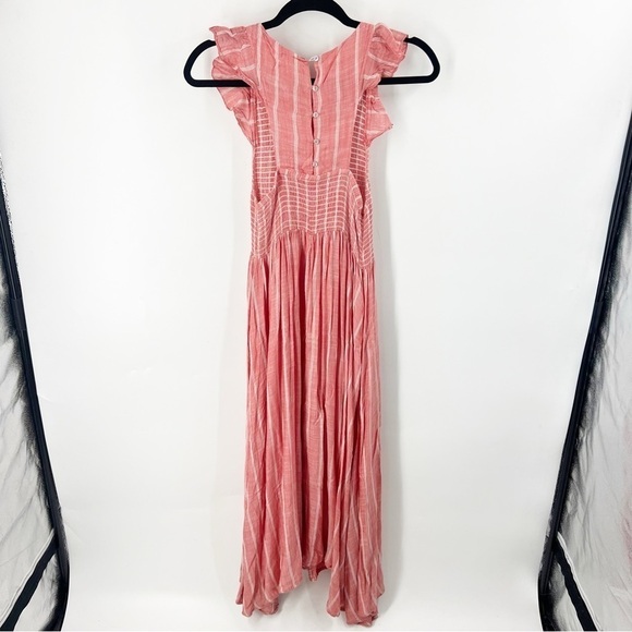 ✅ FREE PEOPLE Chambray Butterflies Midi Dress SIZE X-SMALL - Picture 3 of 10